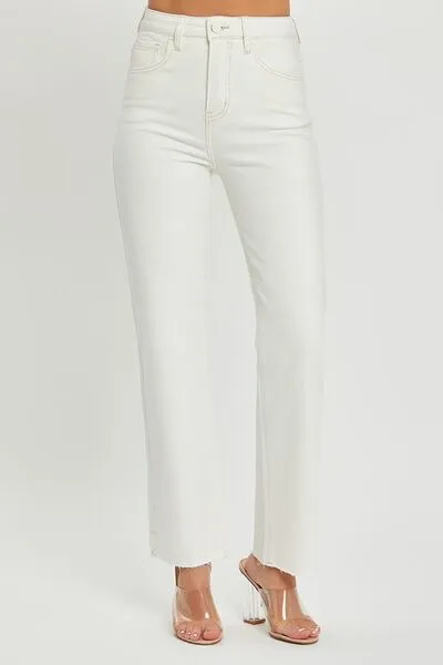 RISEN Full Size High Rise Tummy Control Straight Jeans ONLINE EXCLUSIVE