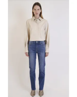 RIVER HIGH RISE CROP FLARE CLEAN HEM
