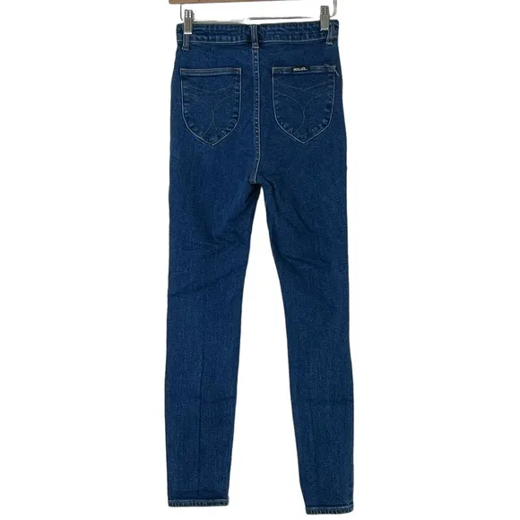 ROLLA’S | Eastcoast Ankle High rise skinny jeans dark wash denim size 27