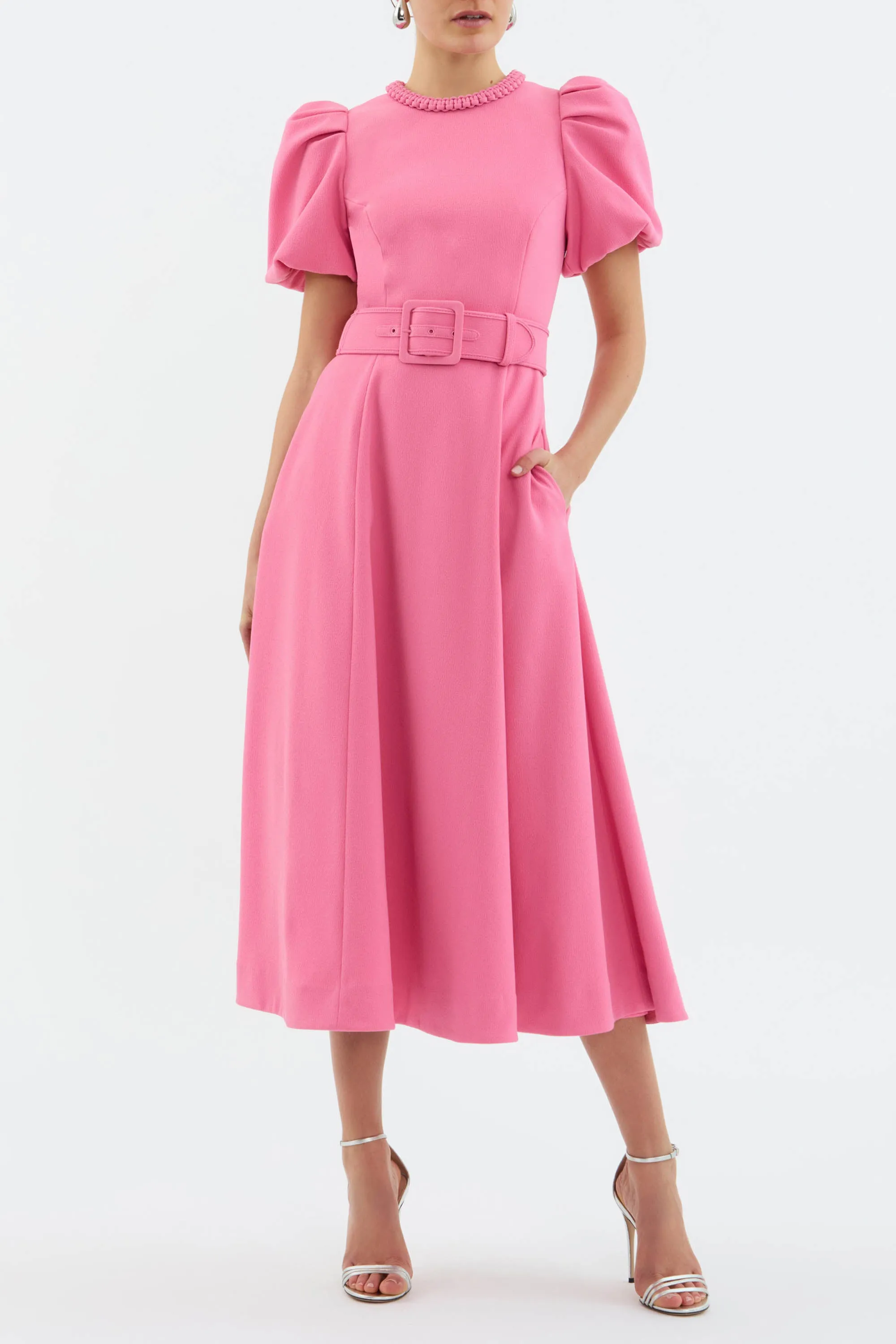Rosita Puff Sleeve Midi Dress