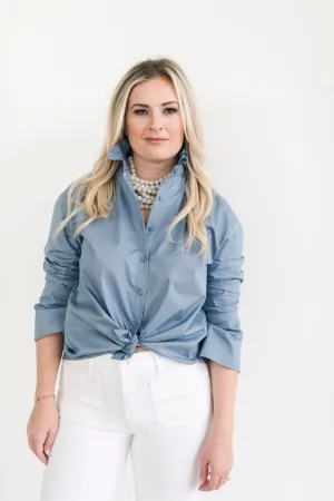 Ruffle Shirt Stormy Blue