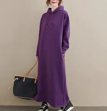 Ryza - Robe À Capuche Longue - Décontractée Et Confortable - Femmes