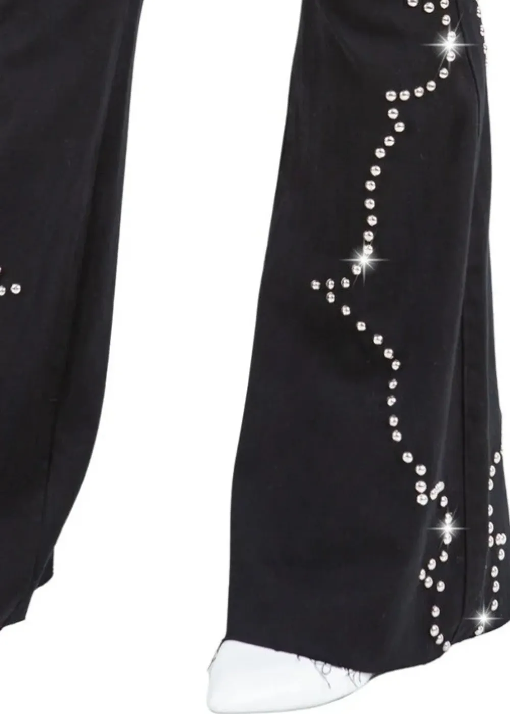 Santa Fe Black Studded Bell Bottom Pants