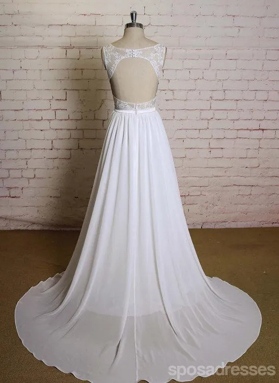 Sexy Open back Lace Straps  Cheap Beach Wedding Dresses Online, WD376
