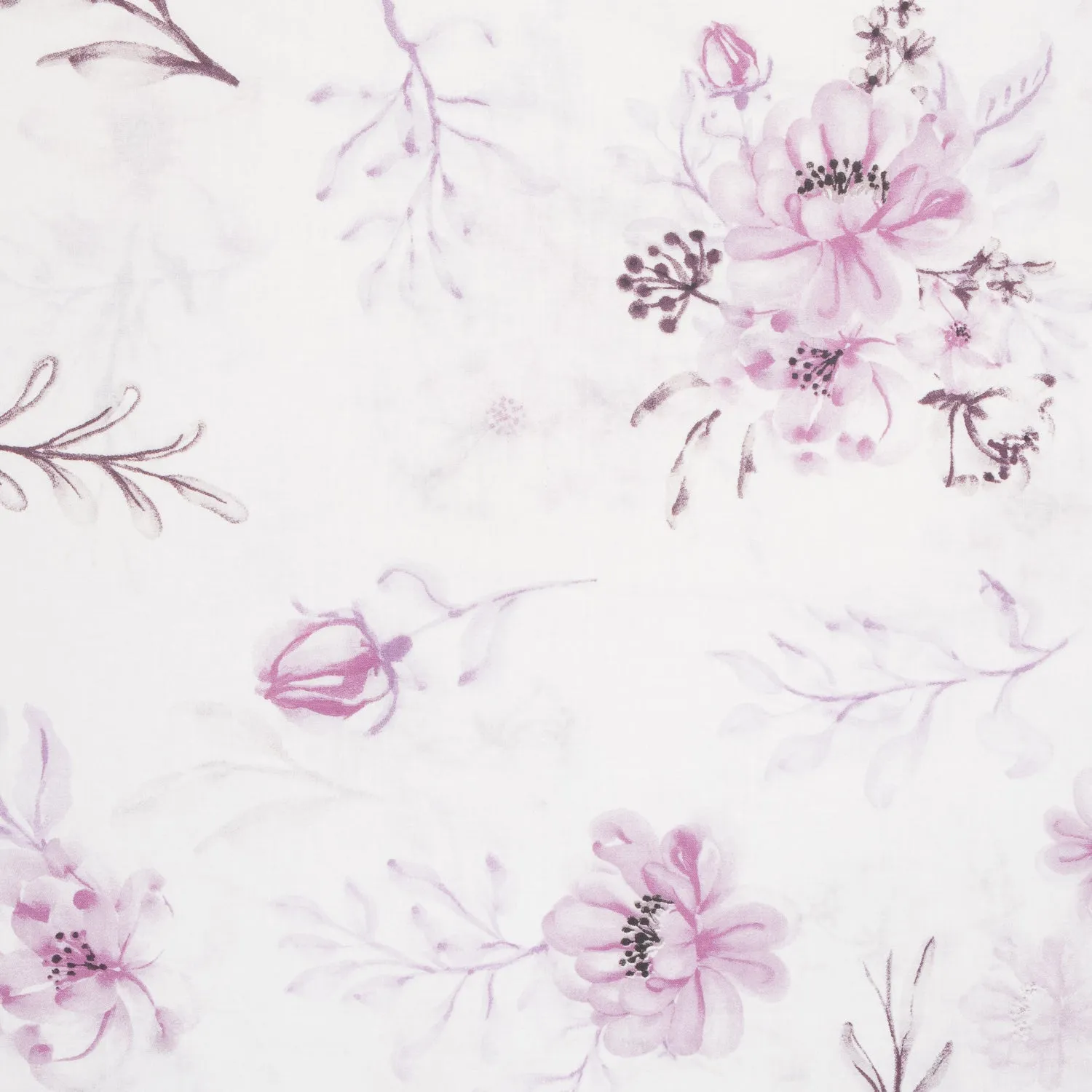Sheeting Printed Cotton  Bouquet Pink 240cm