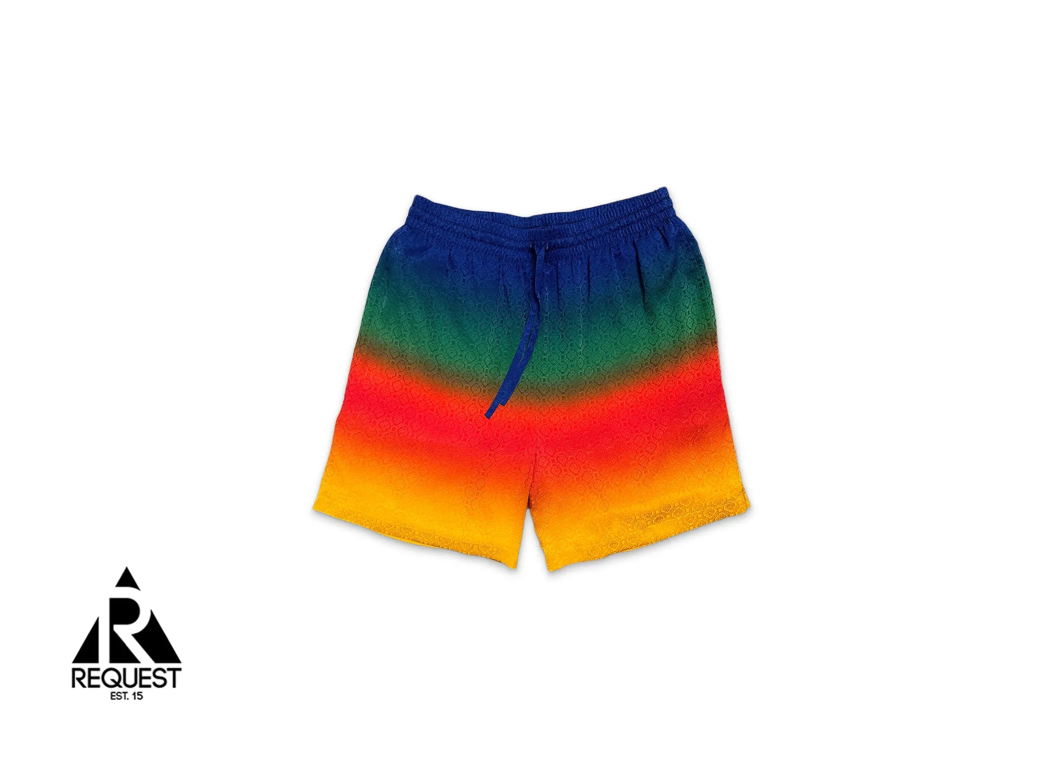 Silk Monogram Shorts "Peace Gradient"