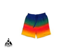 Silk Monogram Shorts "Peace Gradient"