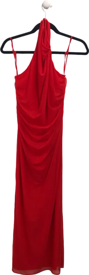 SIR Red Jacques mesh maxi dress UK XS
