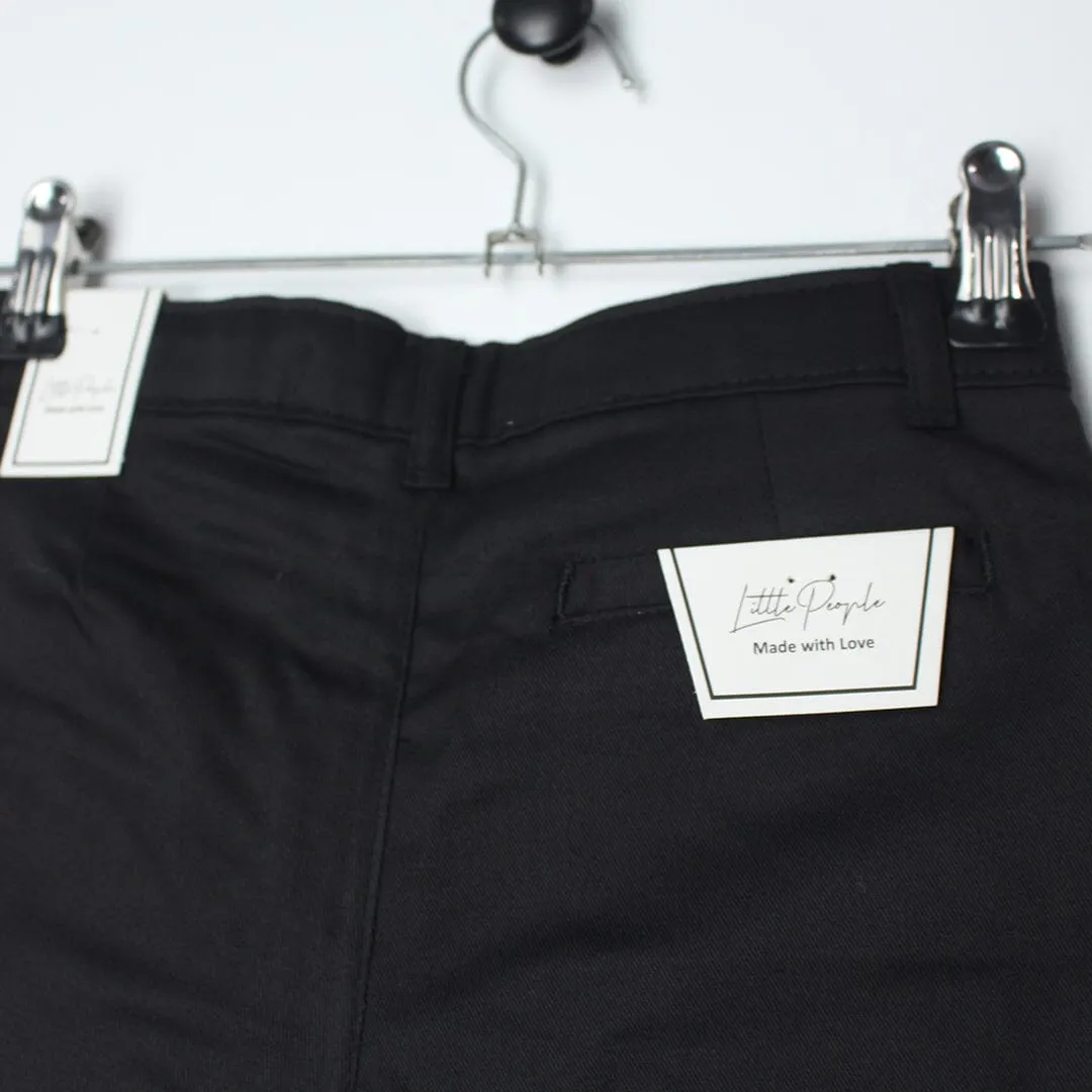 Smart Black Themed Summer Boys Short
