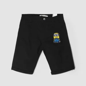 Smart Black Themed Summer Boys Short