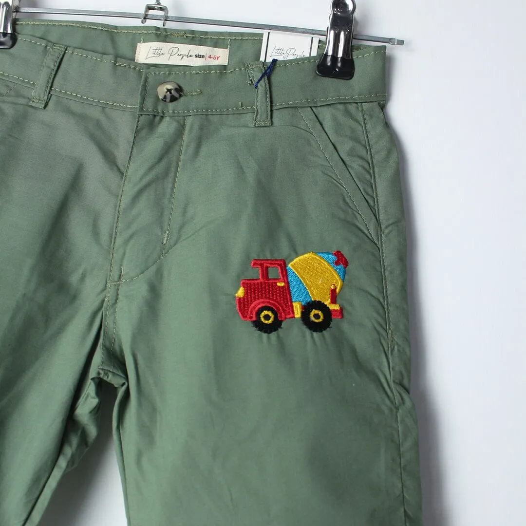 Smart Green Themed Summer Boys Short