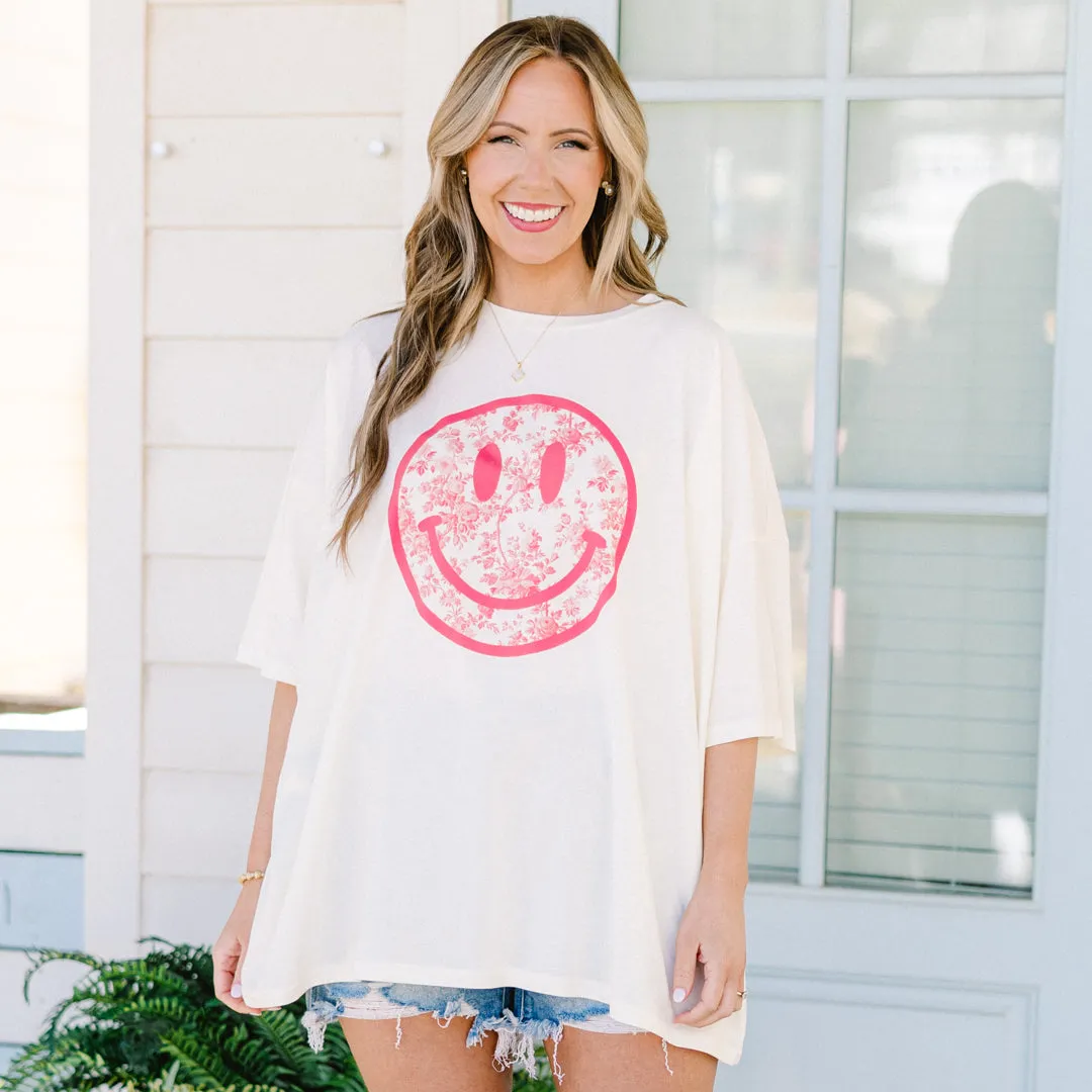 Smiles At The Coast Boyfriend Tee, Ivory