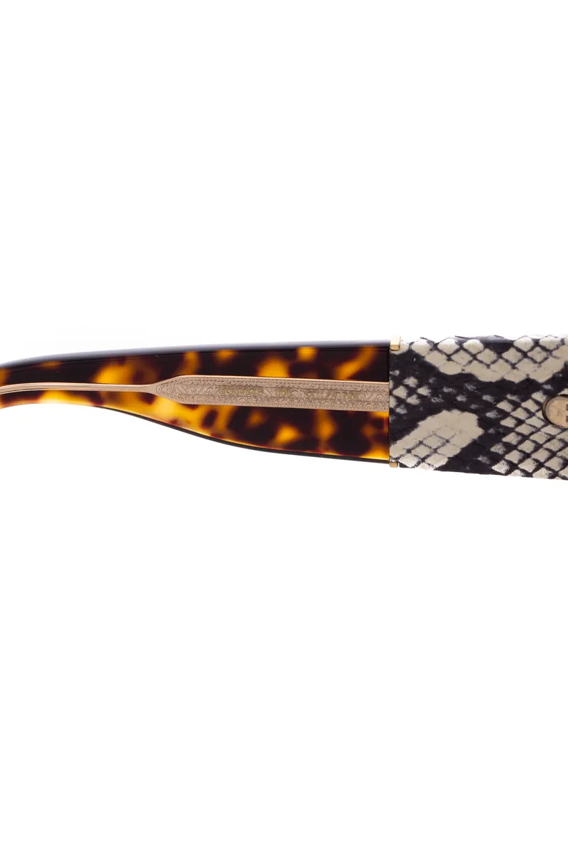 Snakeskin Oversized Sunglasses