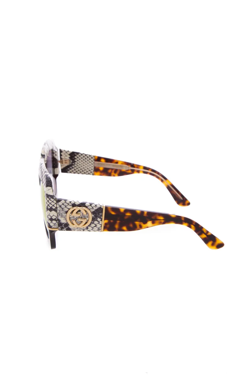 Snakeskin Oversized Sunglasses