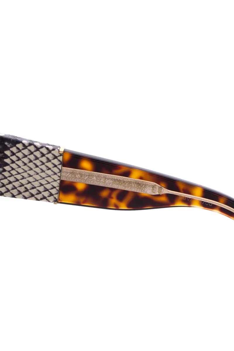 Snakeskin Oversized Sunglasses