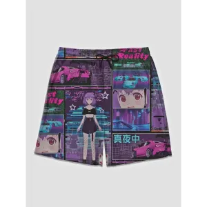 Soft Polyester Men’s Shorts for Y2K Style Comfort