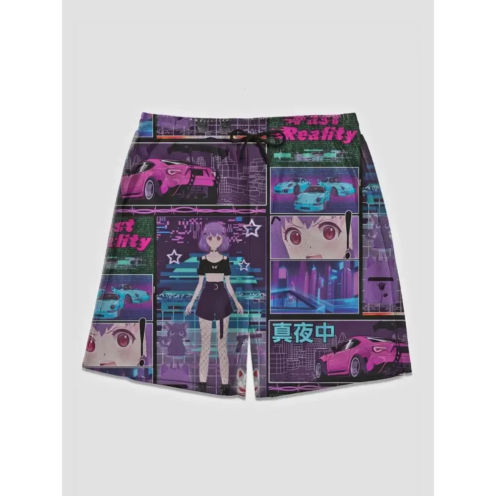 Soft Polyester Men’s Shorts for Y2K Style Comfort