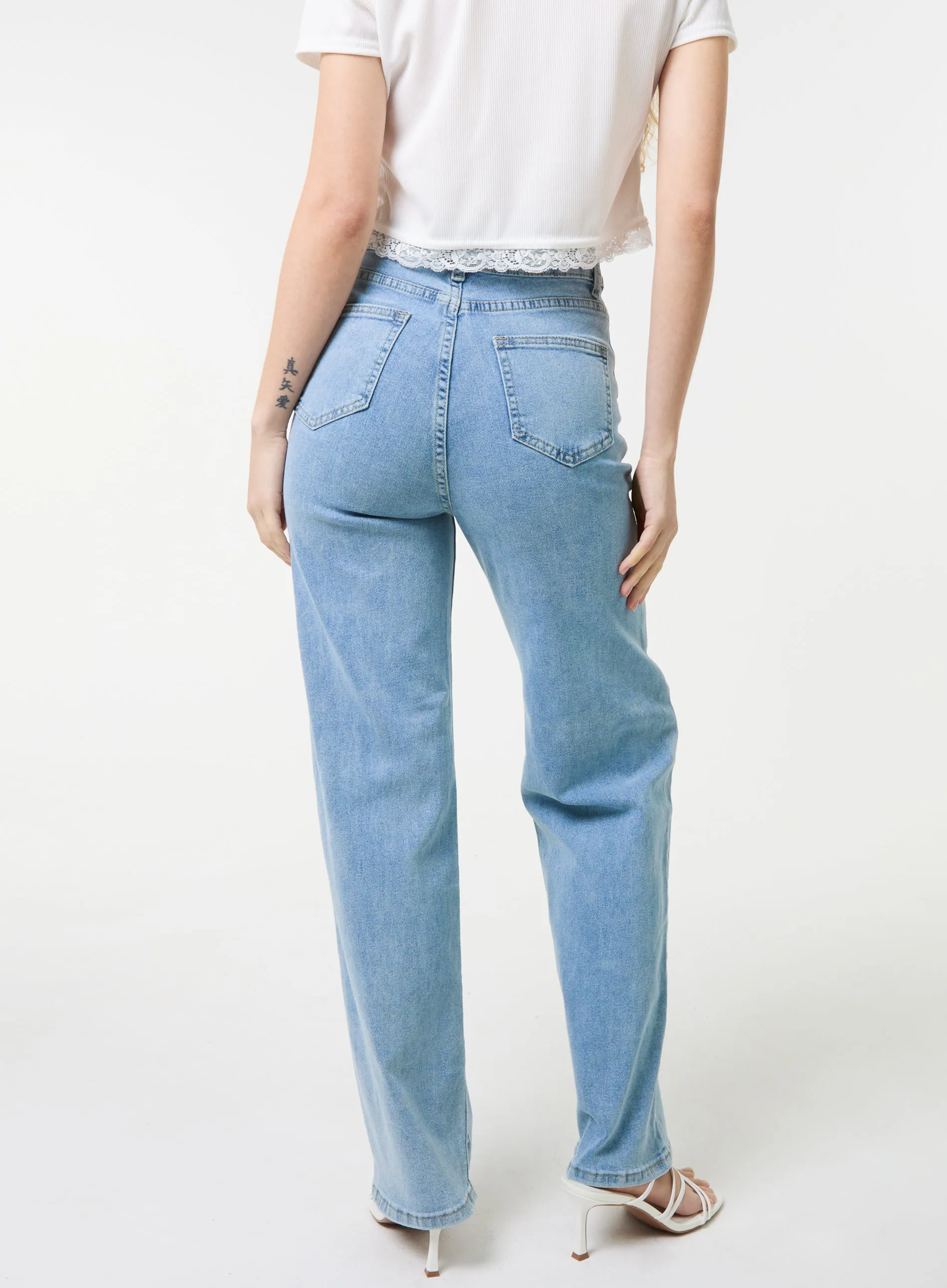 Spray Heart Detail Jeans