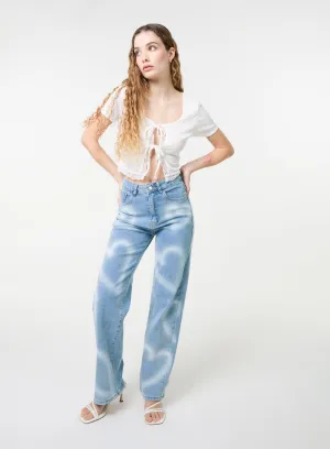 Spray Heart Detail Jeans