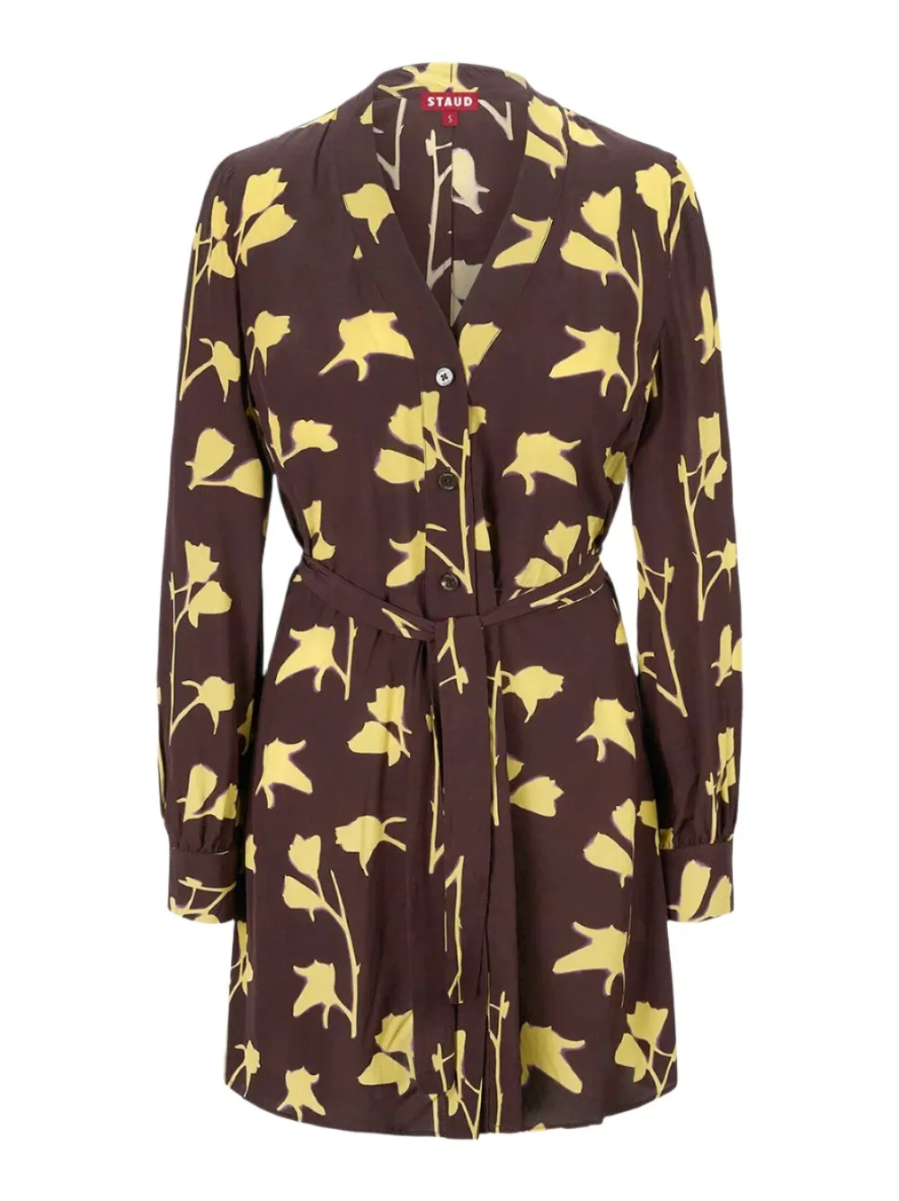 Staud Babs Dress in Earth Pressed Floral