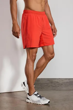 Stride Short with Liner - 7" - Scarlet Ibis