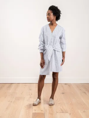 stripe vneck shirtdress