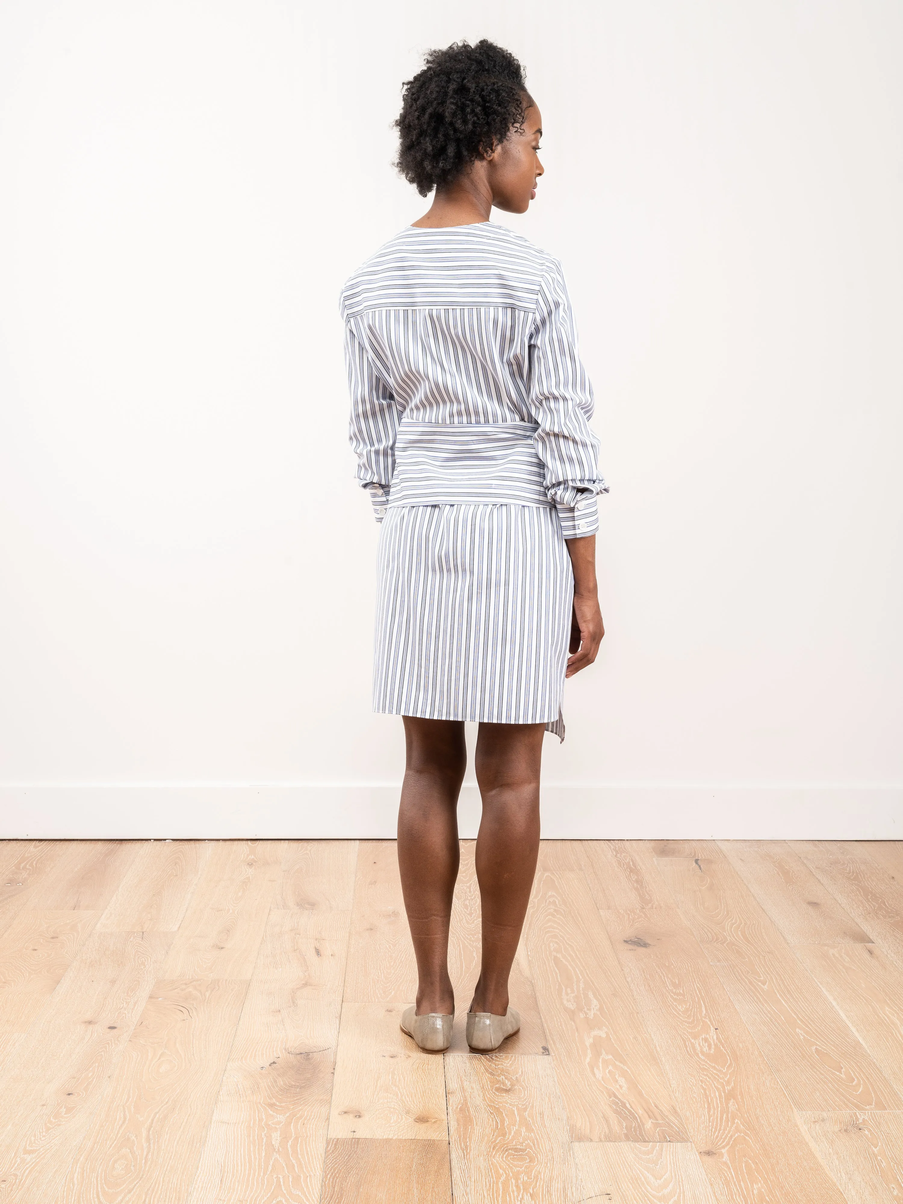 stripe vneck shirtdress