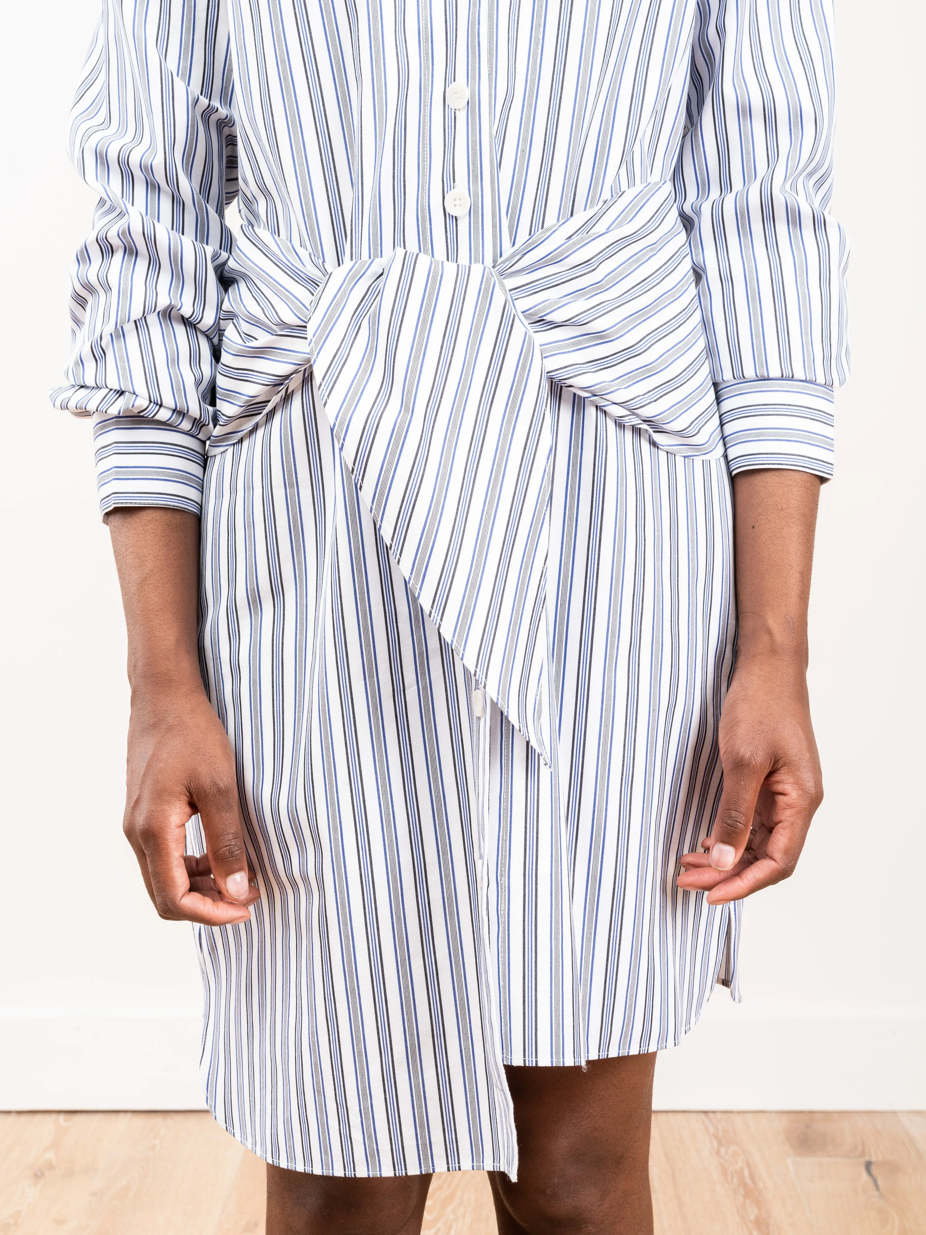 stripe vneck shirtdress