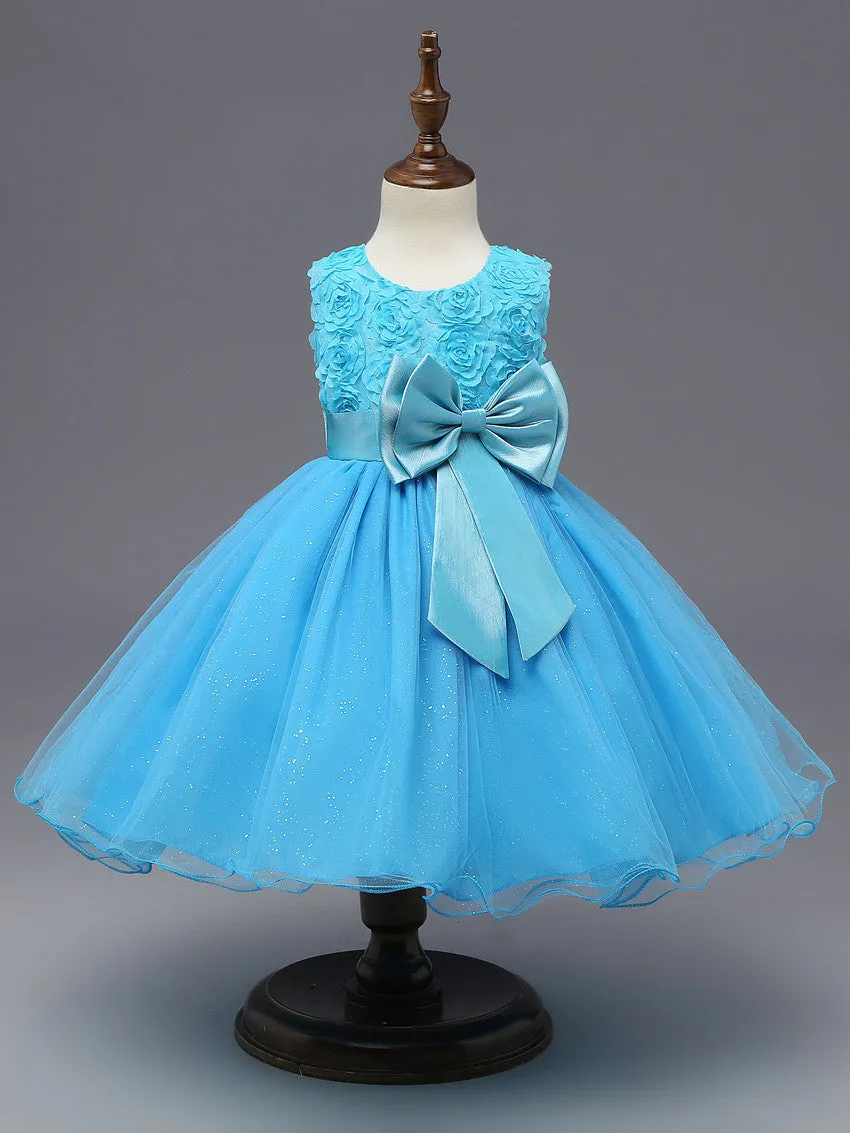 Summer flower princess girl dress lace rose Party Wedding Birthday girls dresses clothes princess tutu kids dress elegant