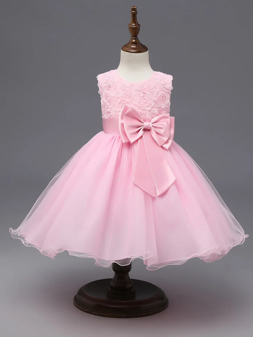 Summer flower princess girl dress lace rose Party Wedding Birthday girls dresses clothes princess tutu kids dress elegant
