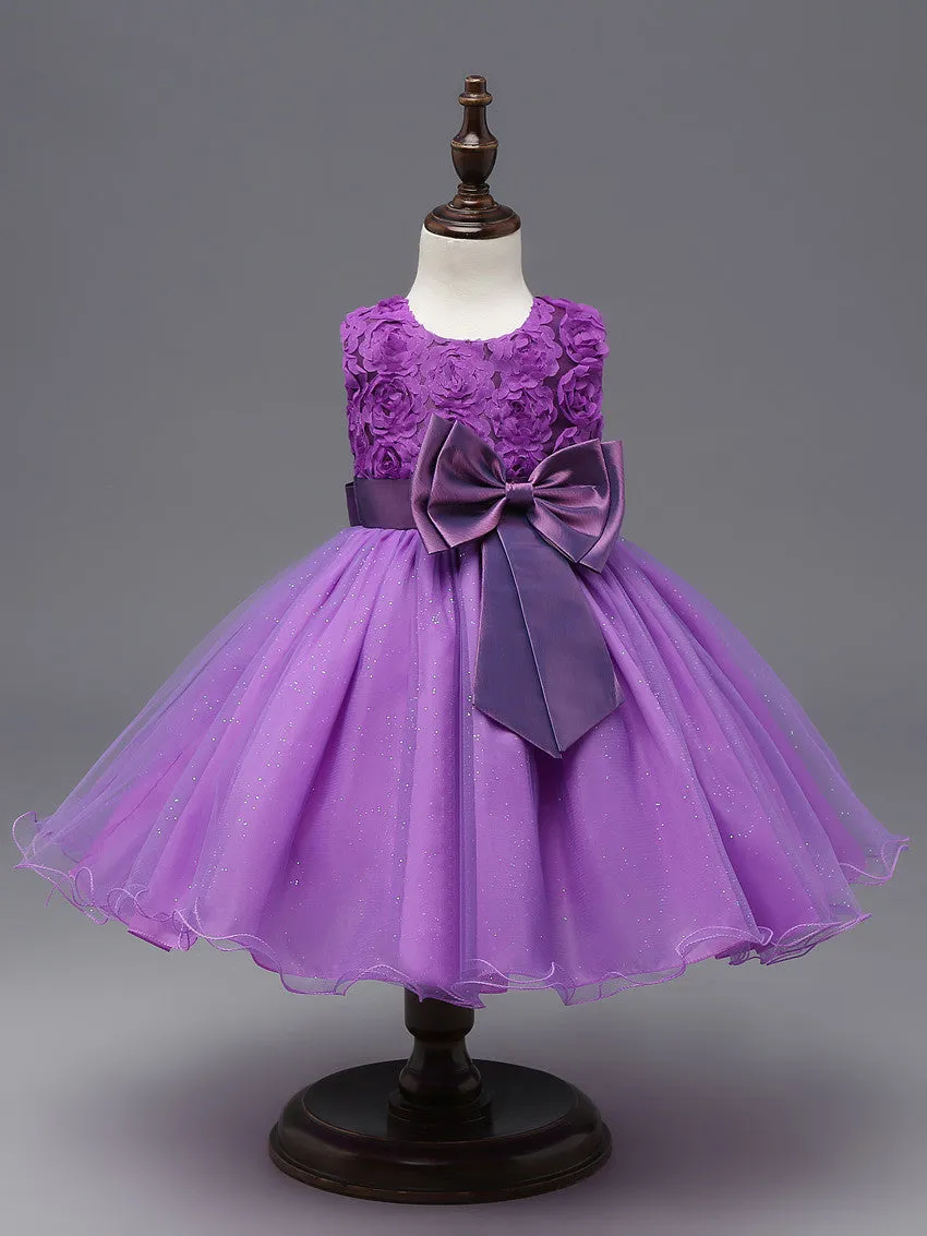 Summer flower princess girl dress lace rose Party Wedding Birthday girls dresses clothes princess tutu kids dress elegant