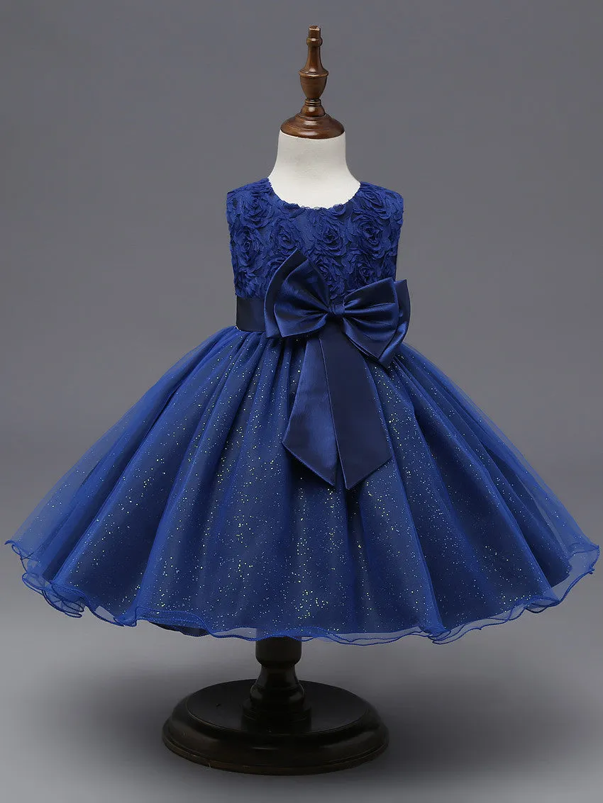 Summer flower princess girl dress lace rose Party Wedding Birthday girls dresses clothes princess tutu kids dress elegant