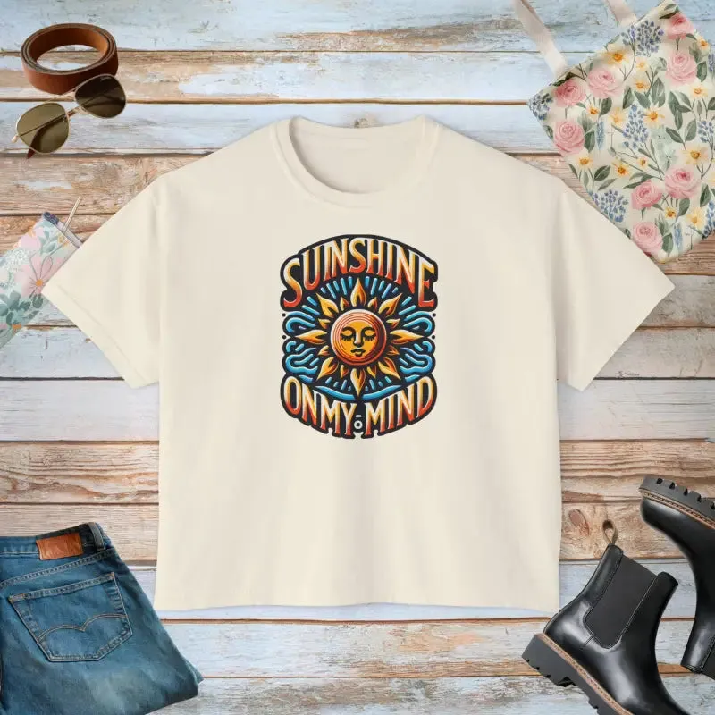 Sunshine Muscle Tee with Flowy Rolled Cuffs