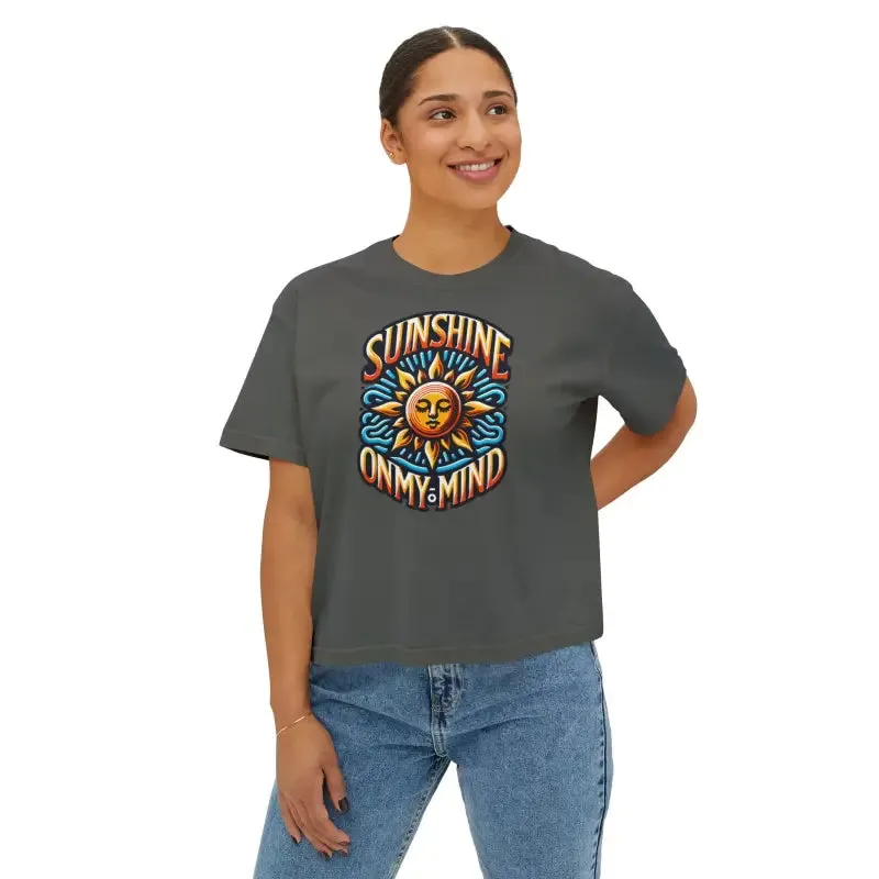 Sunshine Muscle Tee with Flowy Rolled Cuffs