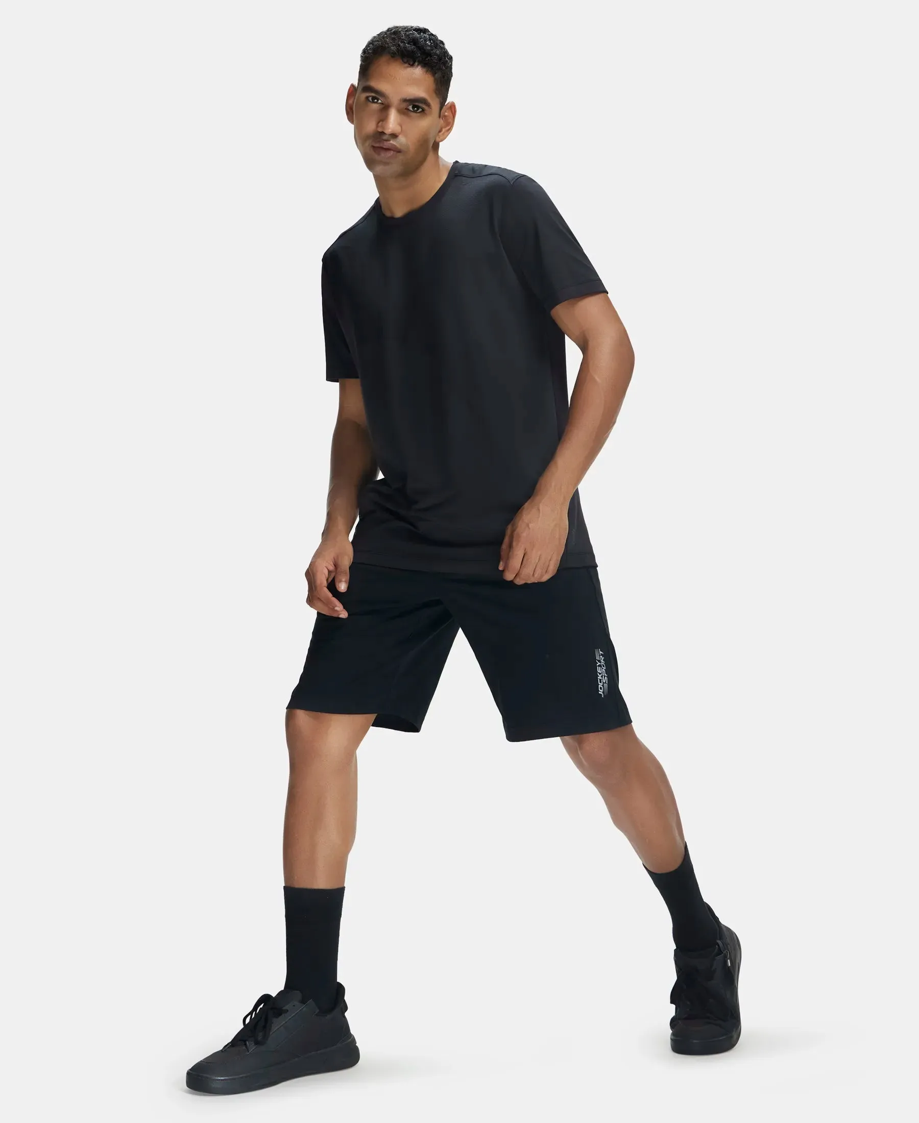 Super Combed Cotton Rich Shorts with StayFresh Treatment - Black