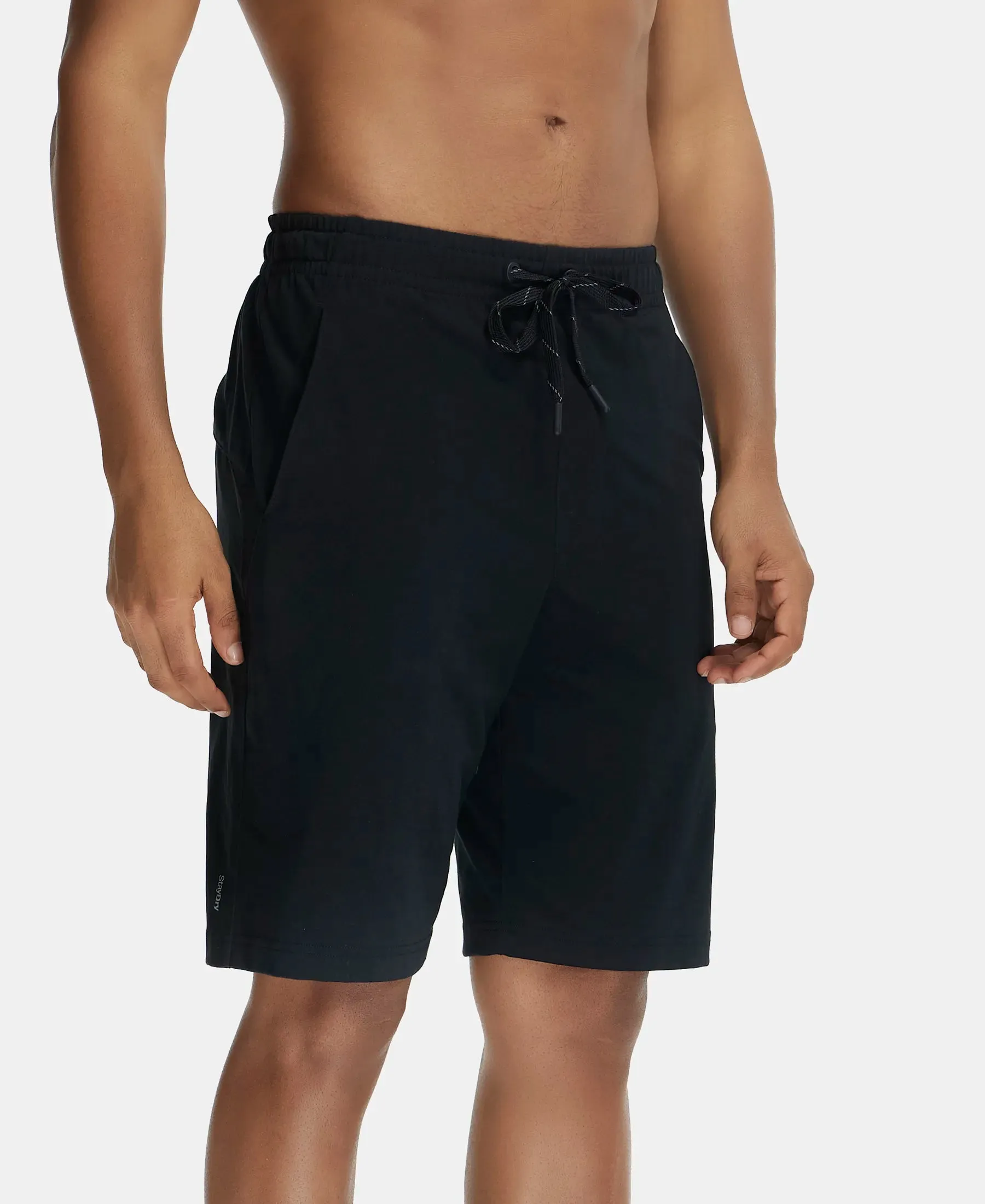 Super Combed Cotton Rich Shorts with StayFresh Treatment - Black