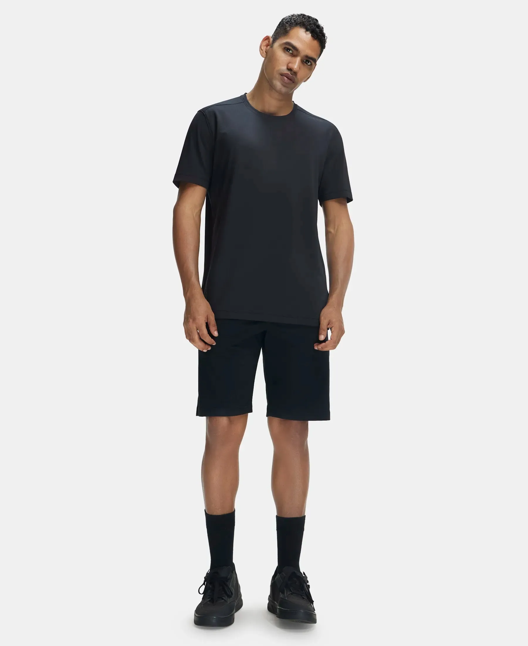 Super Combed Cotton Rich Shorts with StayFresh Treatment - Black