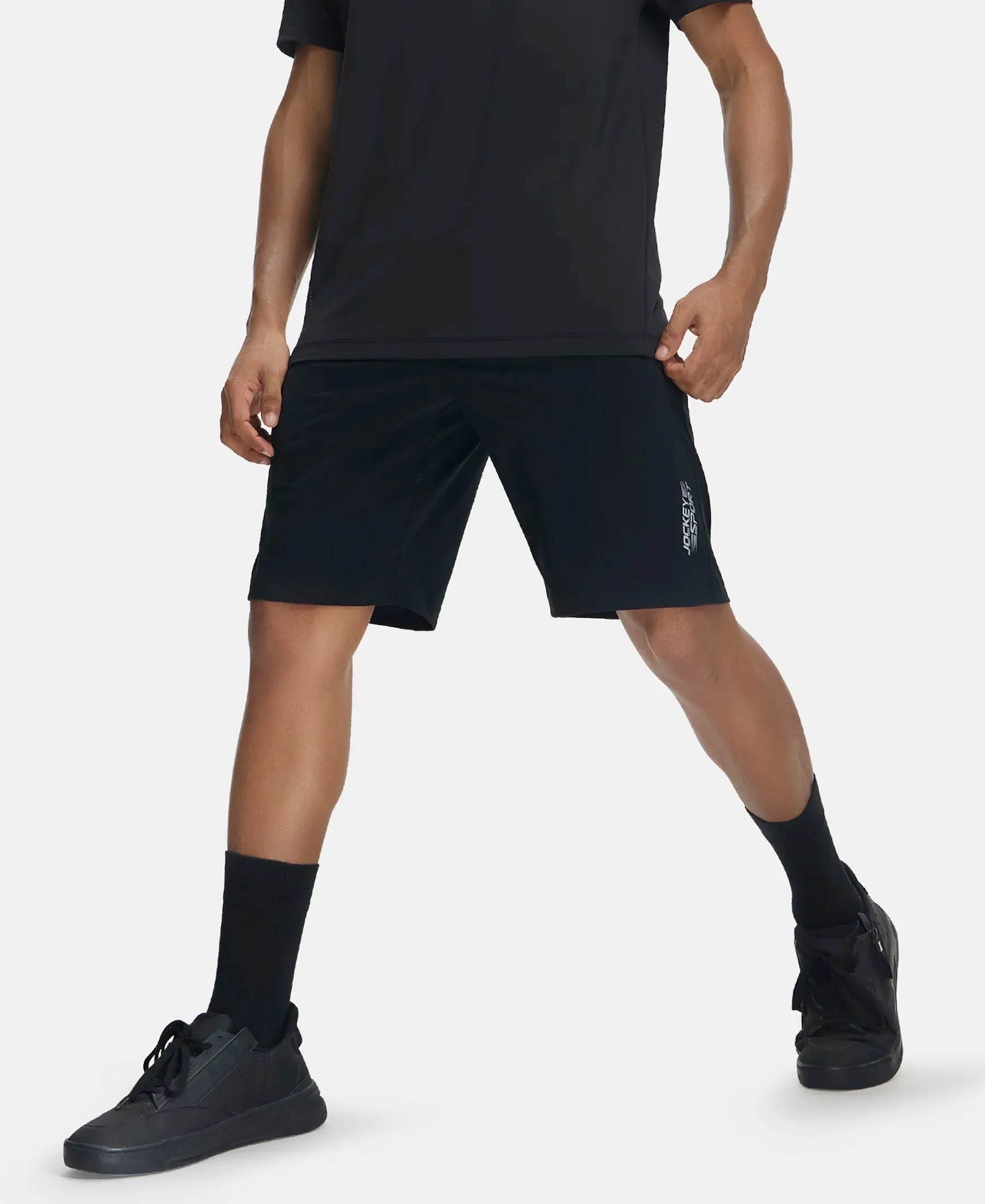 Super Combed Cotton Rich Shorts with StayFresh Treatment - Black