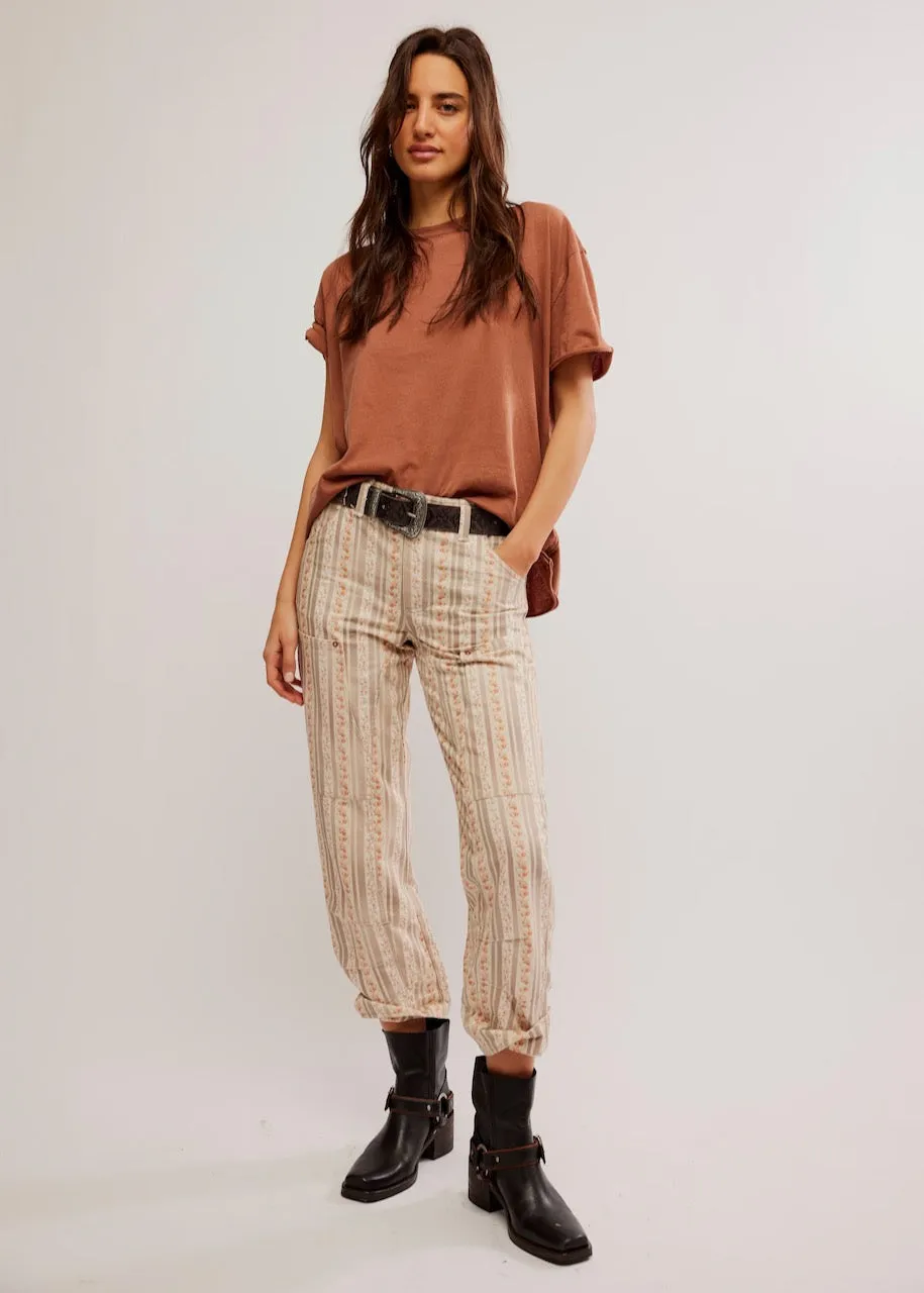 T-shirt Nina Tee in Tortoise Shell di Free People