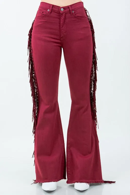 Texas Sun Fringe Bell Bottom Wine