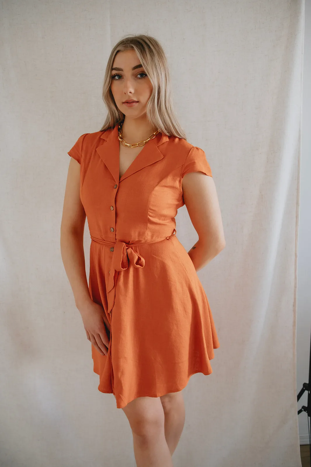 The Celeste Linen Shirtdress