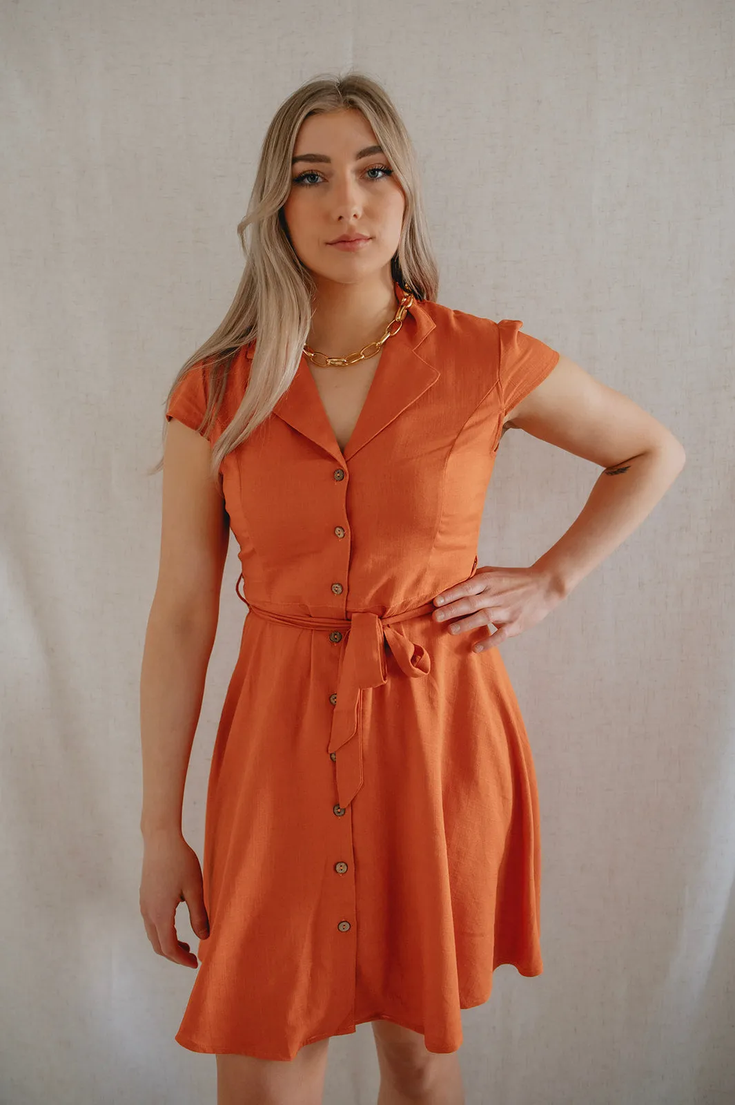 The Celeste Linen Shirtdress