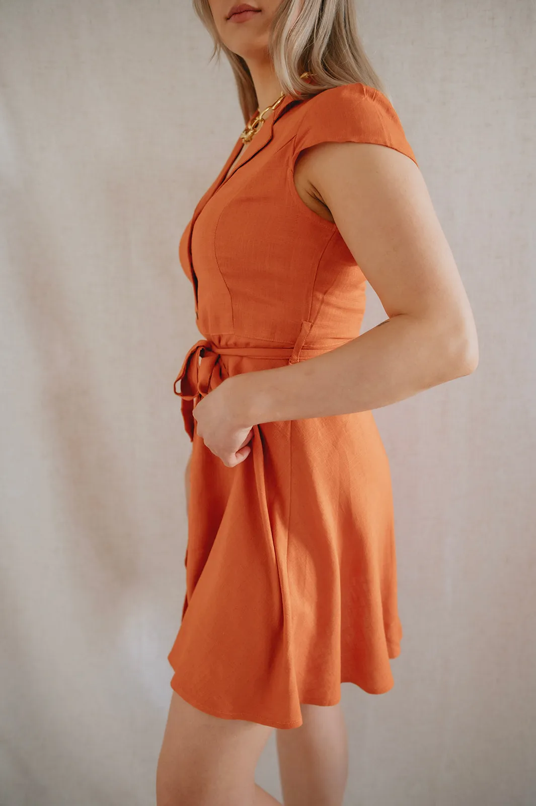 The Celeste Linen Shirtdress