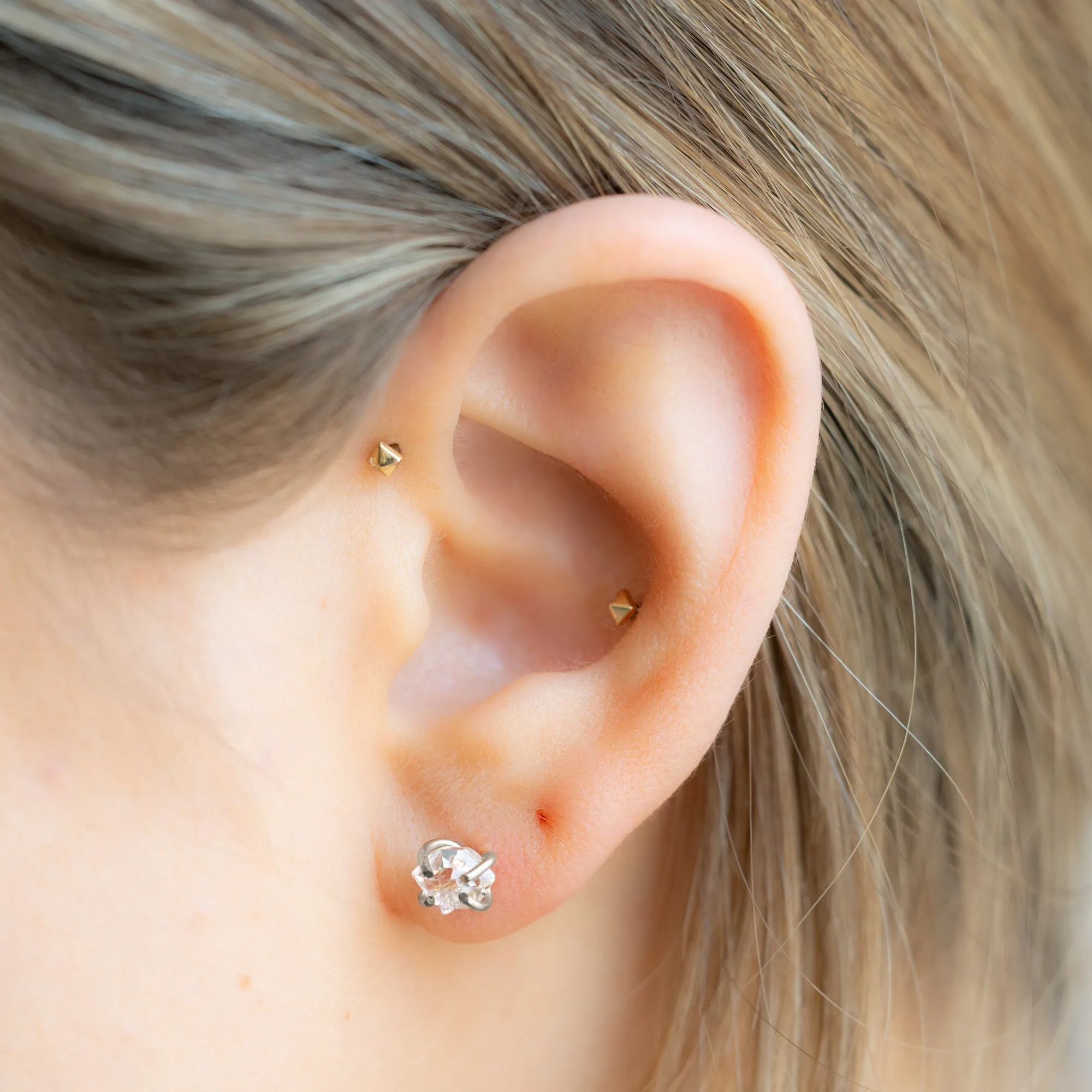 The Herkimer Diamond Stud Earrings | Sterling Silver