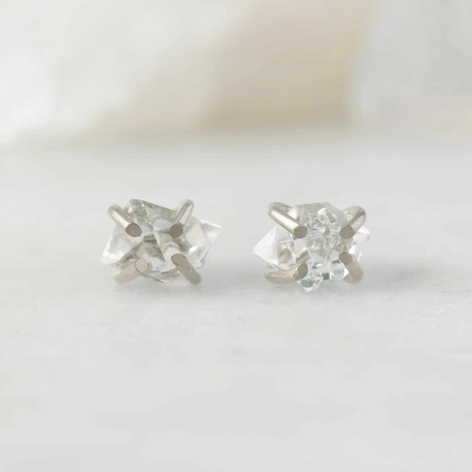 The Herkimer Diamond Stud Earrings | Sterling Silver