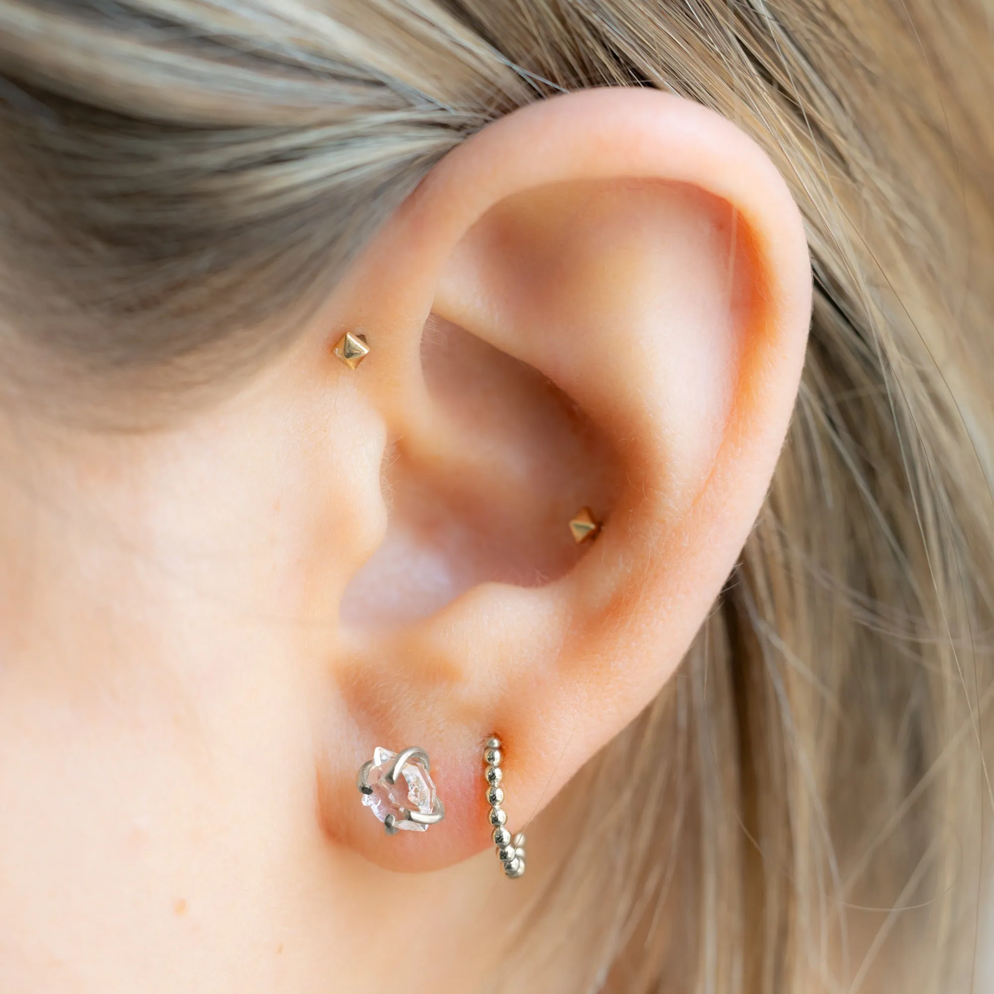 The Herkimer Diamond Stud Earrings | Sterling Silver