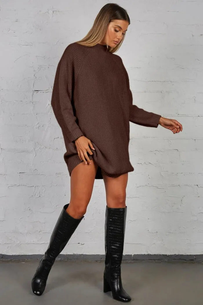 Timing Knit Dress - Chocolate