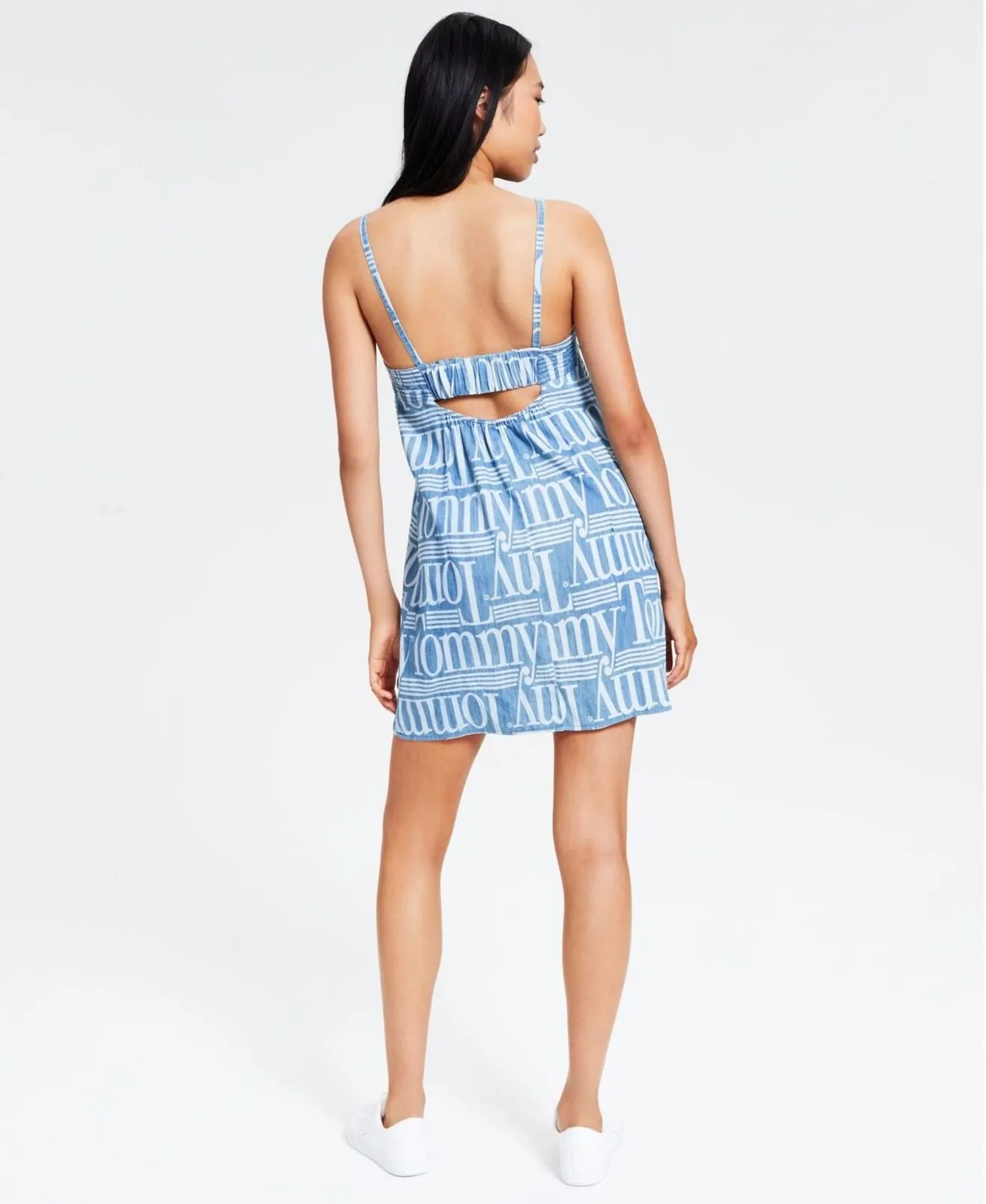 Tommy Jeans Women's Woven Chambray Logo Dress T2EBHDZF