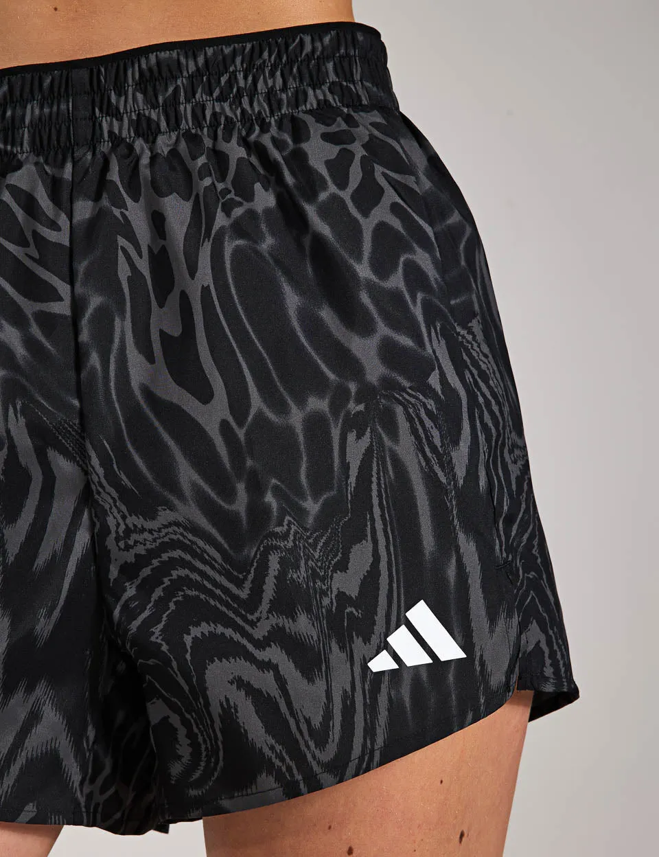 Train Essentials Allover Print Workout Shorts - Black