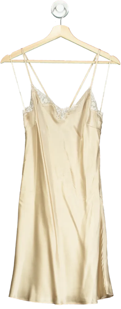 Triumph Beige Satin Slip Dress UK M